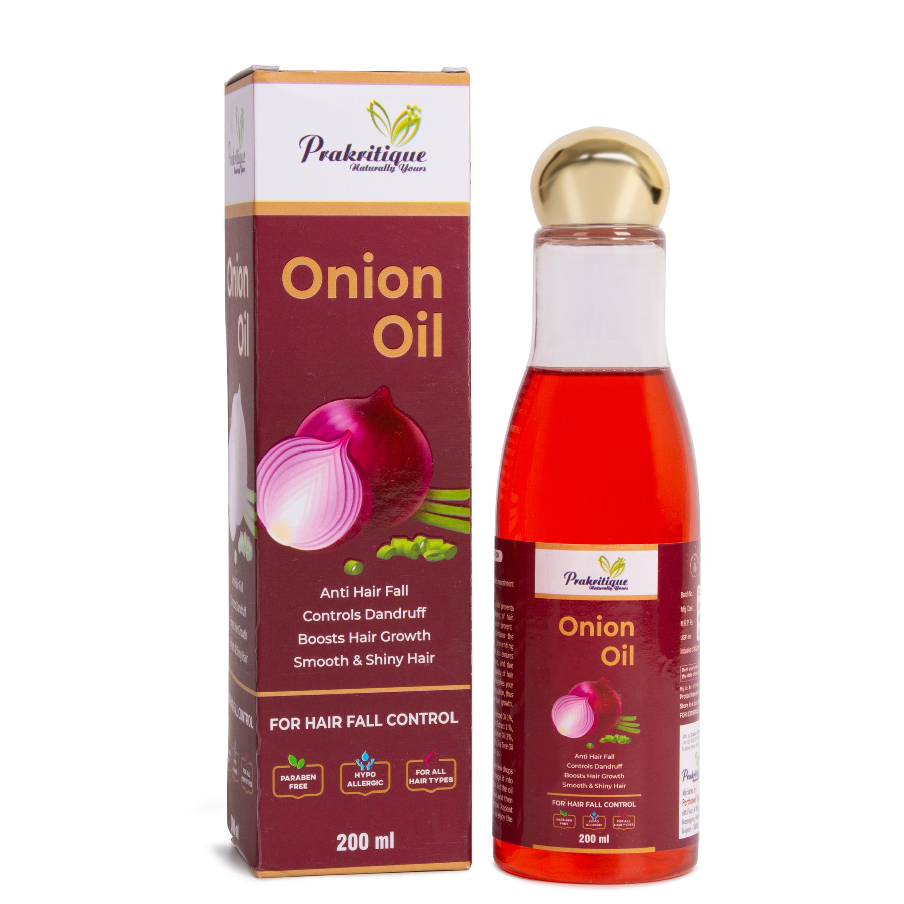 Prakritique Onion Oil Hair Oil (200 ml)