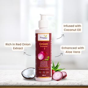 Prakritique Onion Anti-Hairfall Shampoo Nourishes Scalp & Stimulates Roots|Reduces Hairfall & Breakage|Repairs Damaged Hair|Boosts Hair Thickness (200ml)